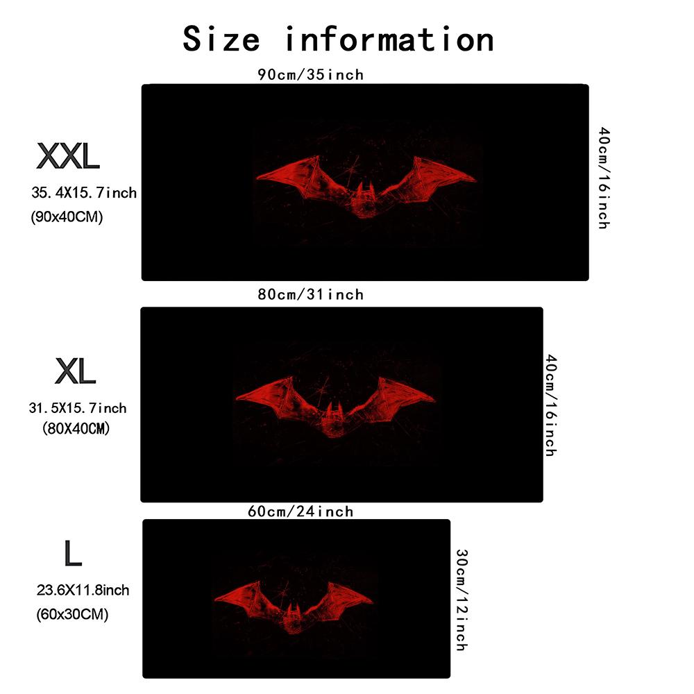 Dark Red Bat Pattern Large Gam - Desk Setup Pc And Laptop recension och pris