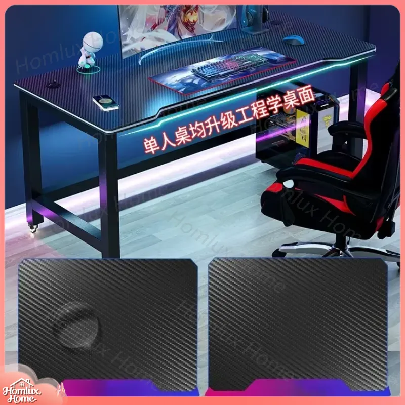 Carbon Fiber Texture Black Gam - Desk Setup L Shaped recension och pris