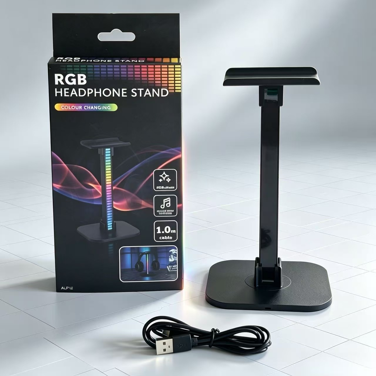 USB Gaming Headphone Stand RGB - Desk Setup Lamp recension och pris