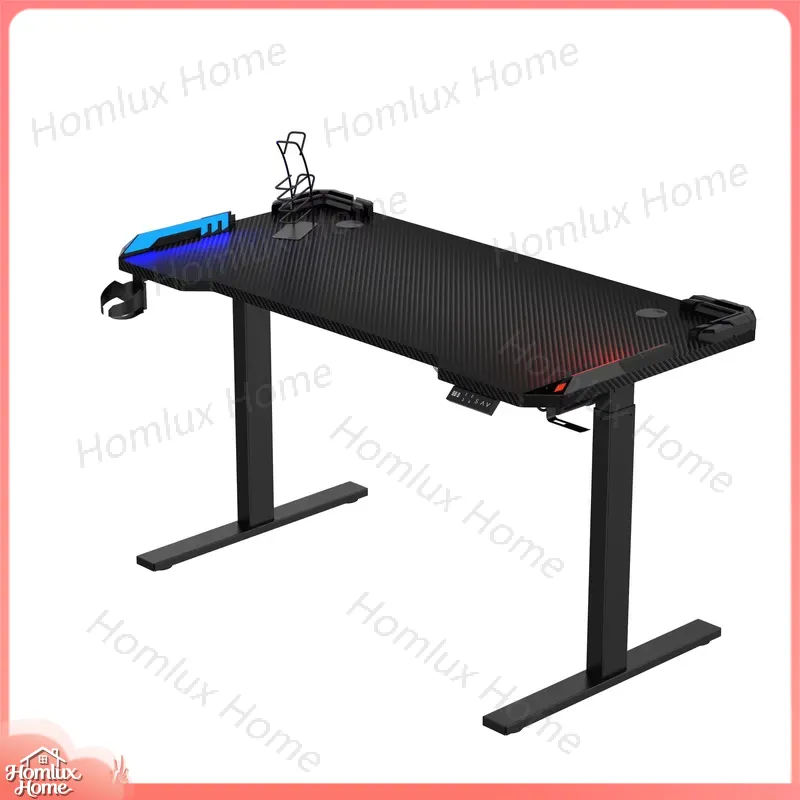 Custom Adjustable RGB LED Desk - Desk Setup L Shaped recension och pris