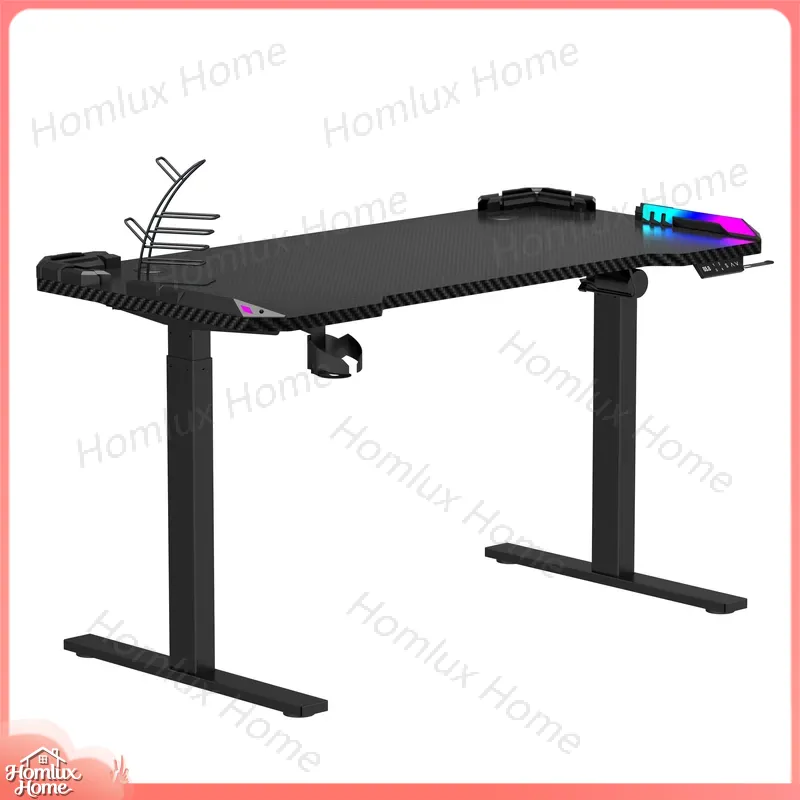 Custom Adjustable RGB LED Desk - Desk Setup L Shaped recension och pris